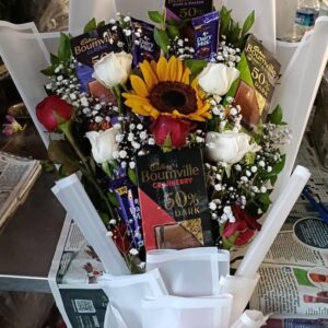 Chocolate Bouquet with sunflower